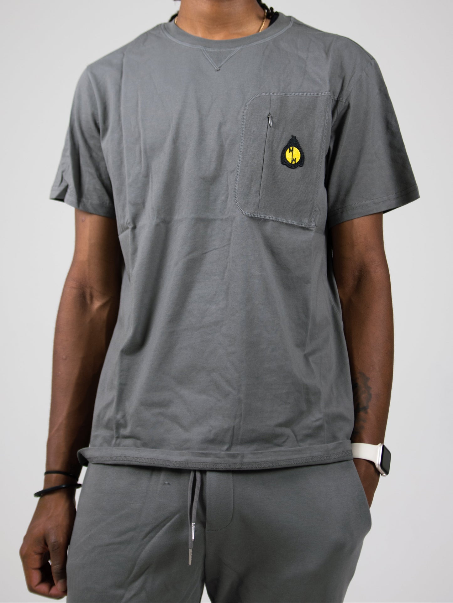 T-shirt Magagne Pocket Gris 100% Cotton